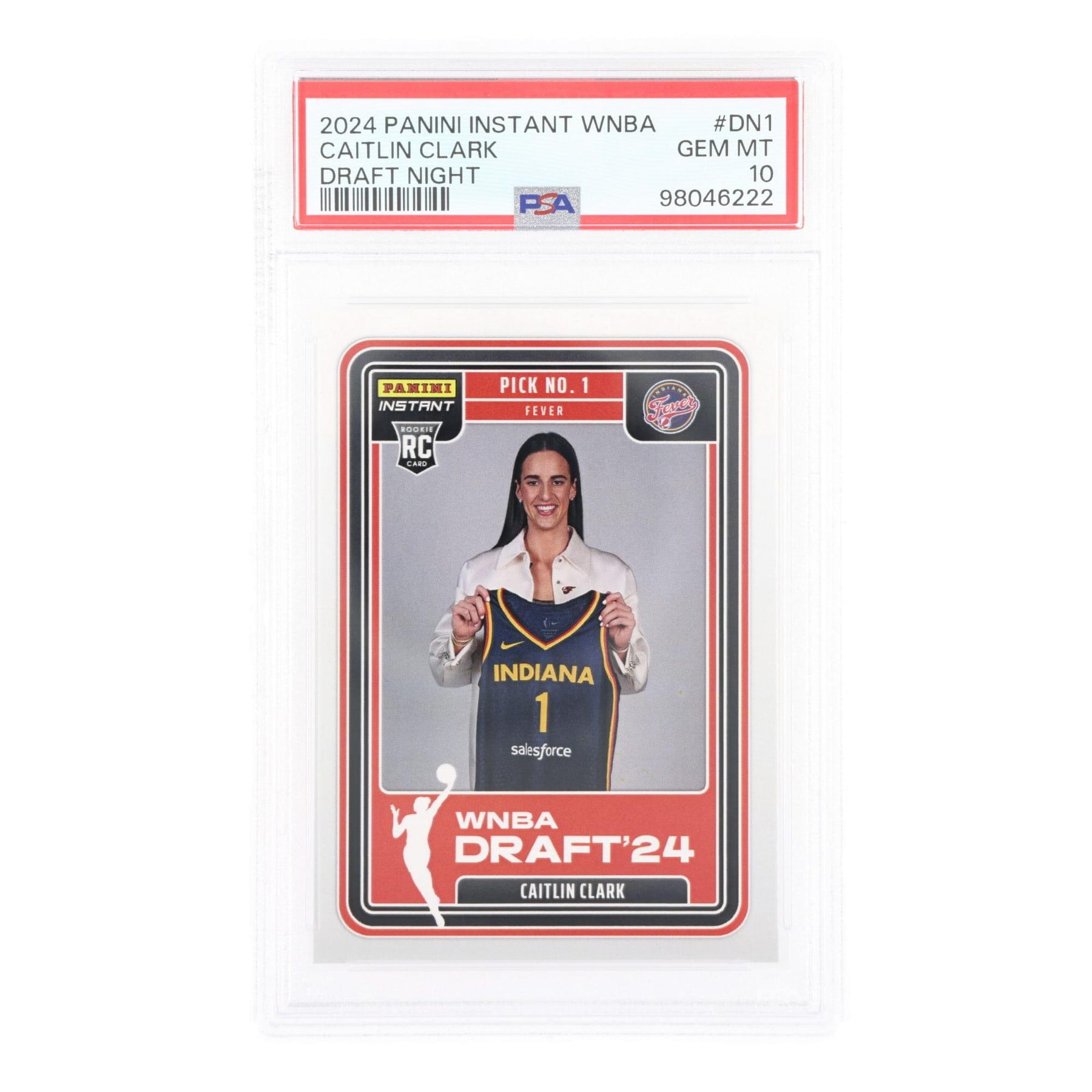 WNBA 2024 Panini Instant Caitlin Clark Draft Night #DN1 Rookie Card | PSA 10