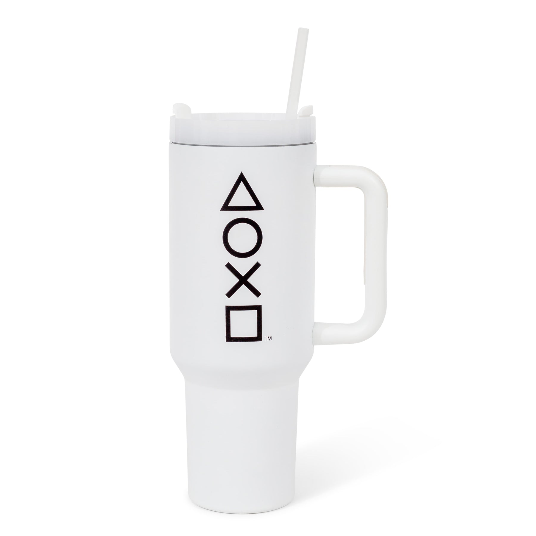 PlayStation Controller Icons Metal Travel Tumbler | Holds 40 Ounces