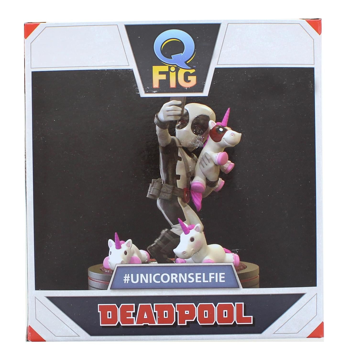 Marvel 3.5 Inch Q-Fig Mini Figure | X-Force Deadpool Unicorn Selfie