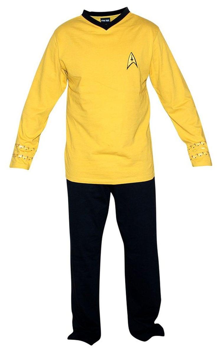 Star Trek Adult Captain Kirk Officer Gold Uniform Pajama Set | Free Sh
