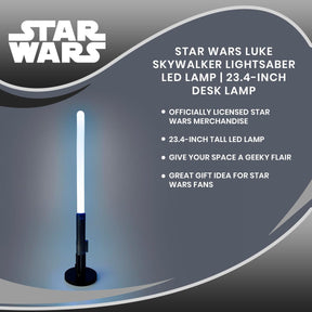 Star Wars Luke Skywalker Lightsaber LED Lamp | 23 Inch Desk Lamp