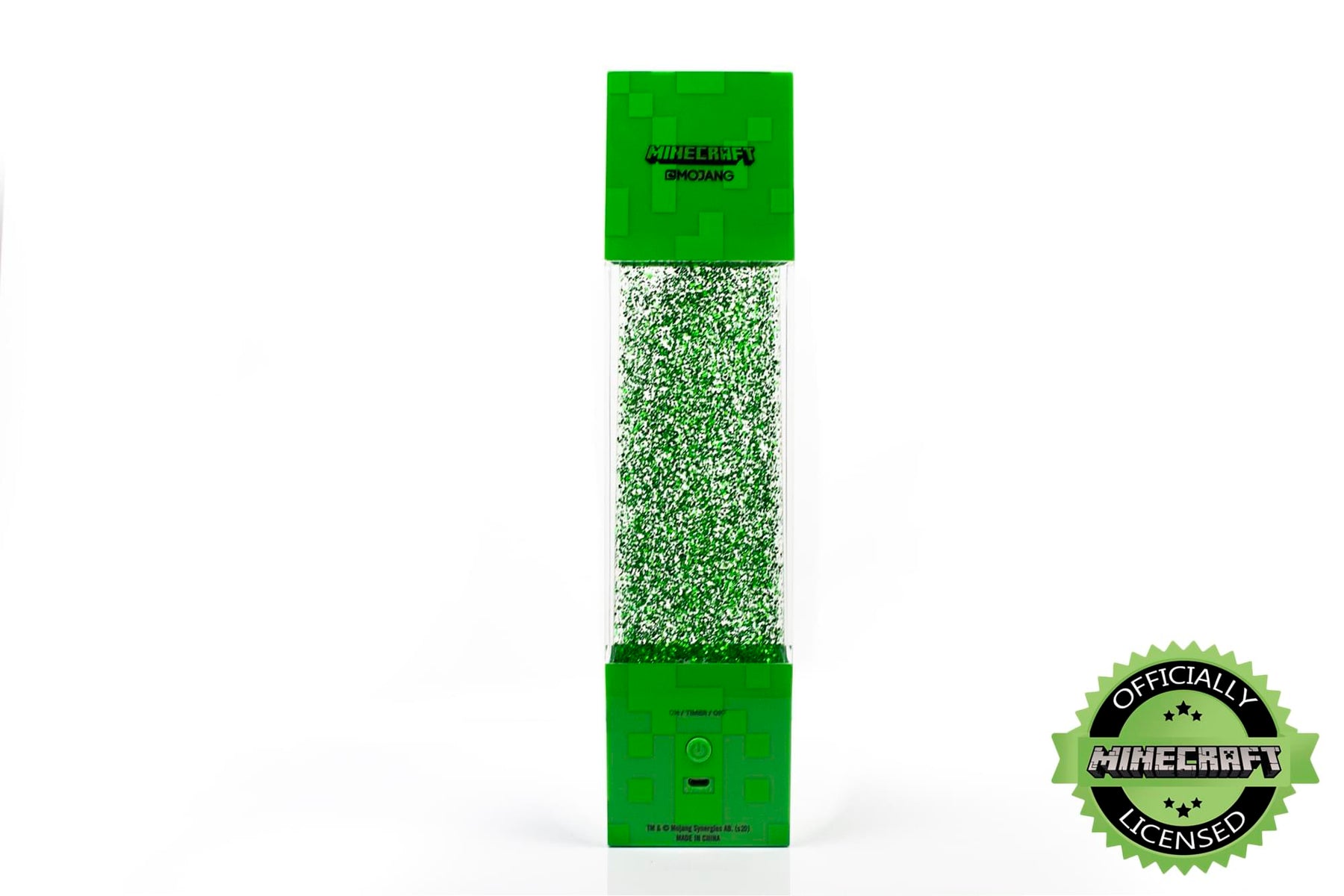 Minecraft Creeper Glitter Motion Light | 12-Inch Fun Mood Light LED Lamp