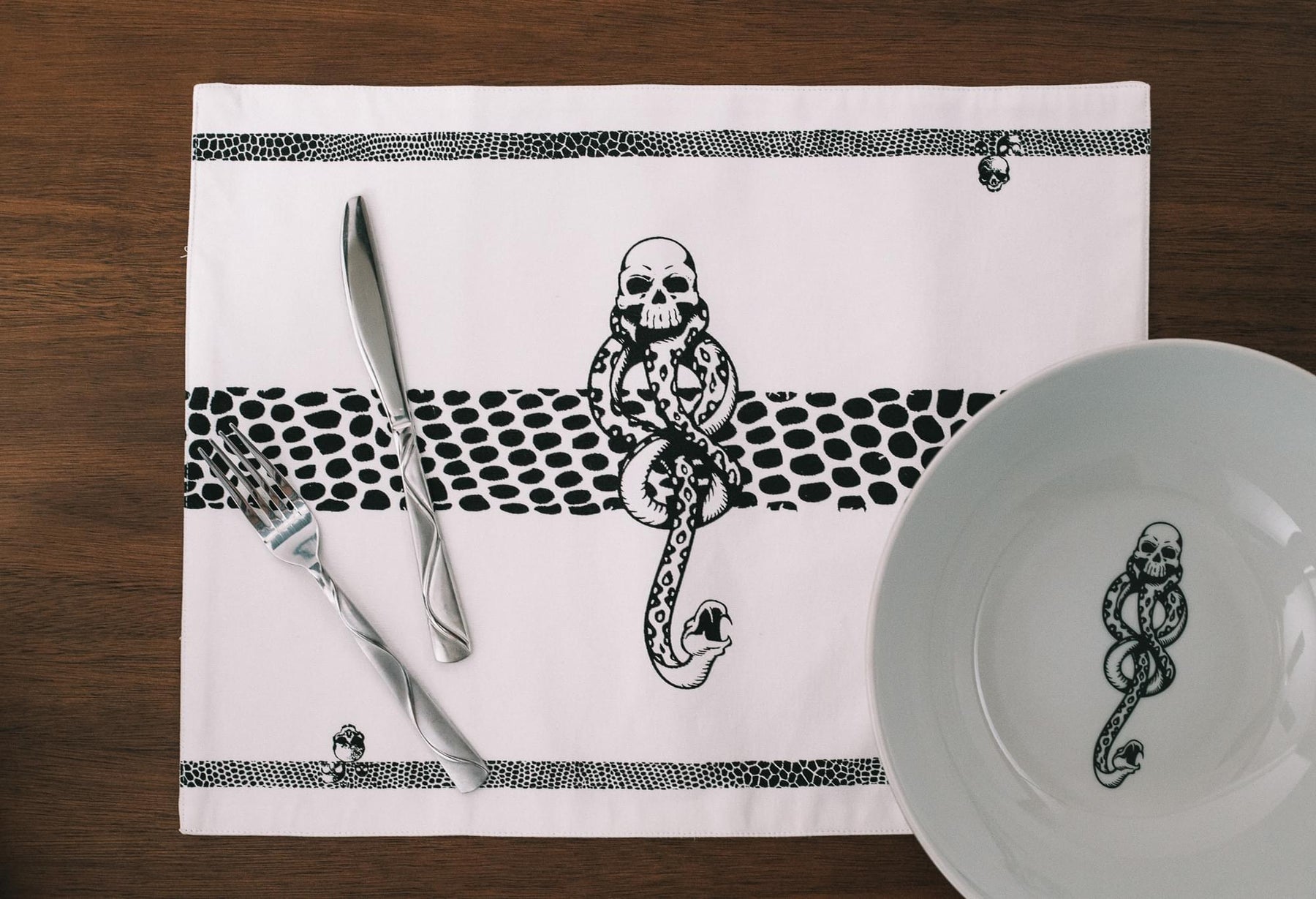 Harry Potter Dinner Table Placemats | 4-Piece Death Eater Dinner Table Mats