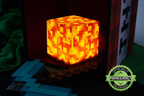 Minecraft Lava Block LED Mood Light | Minecraft Mood Lighting | 6 Inches Tall