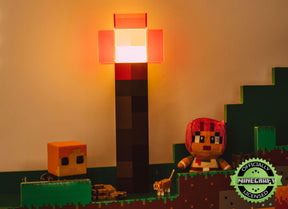 Minecraft Redstone Torch Lamp Nightlight | 12.6 Inch LED Costume Cosplay Light