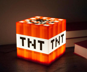 Minecraft TNT Block 6 Inch USB LED Cool Night Light Cube Toy for Kids & Gamers