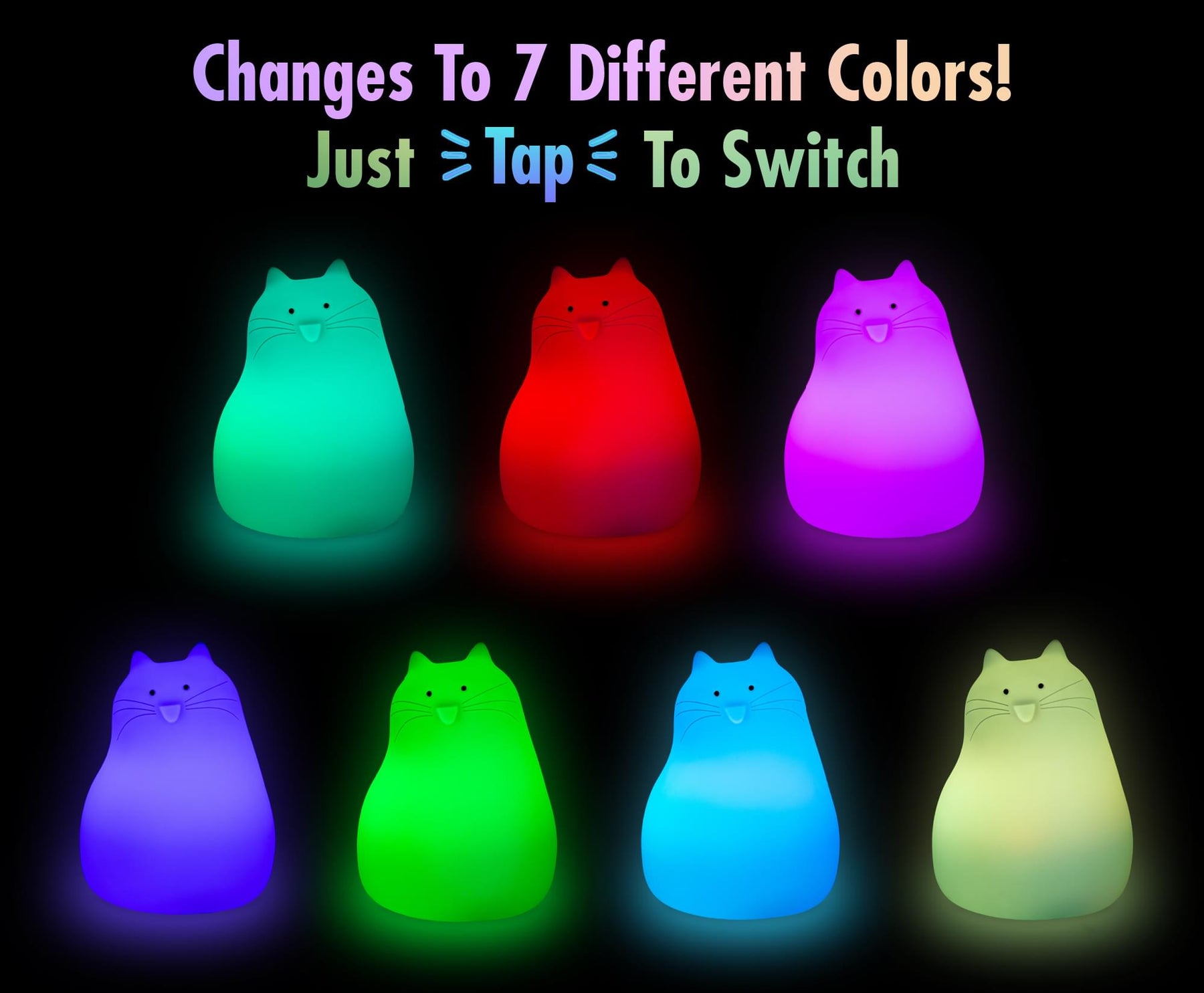 Disney Pixar Soul Mr. Mittens Figural Color-Changing Mood Light | 6 Inches Tall