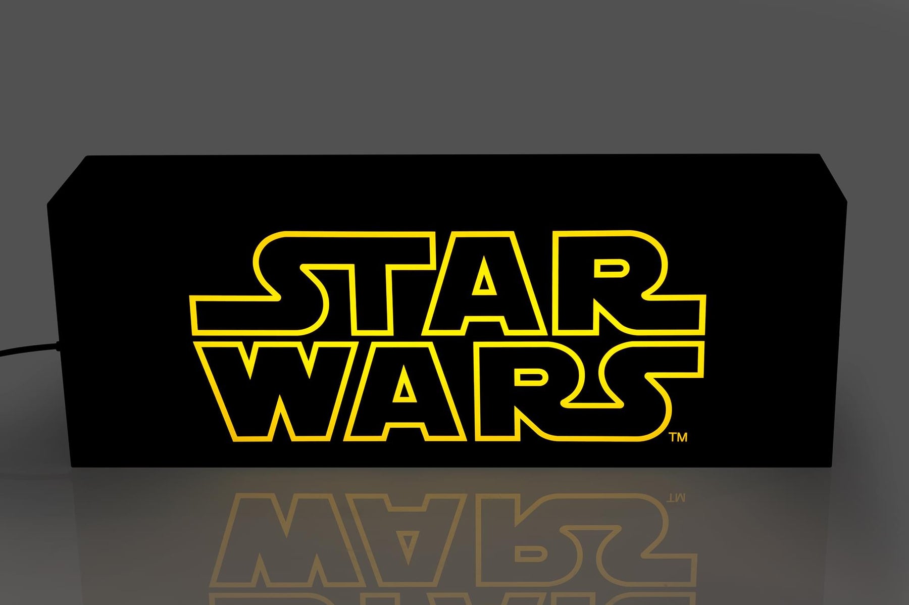 Star Wars Official Logo 17-Inch Light Box | Electric/USB Mood Light