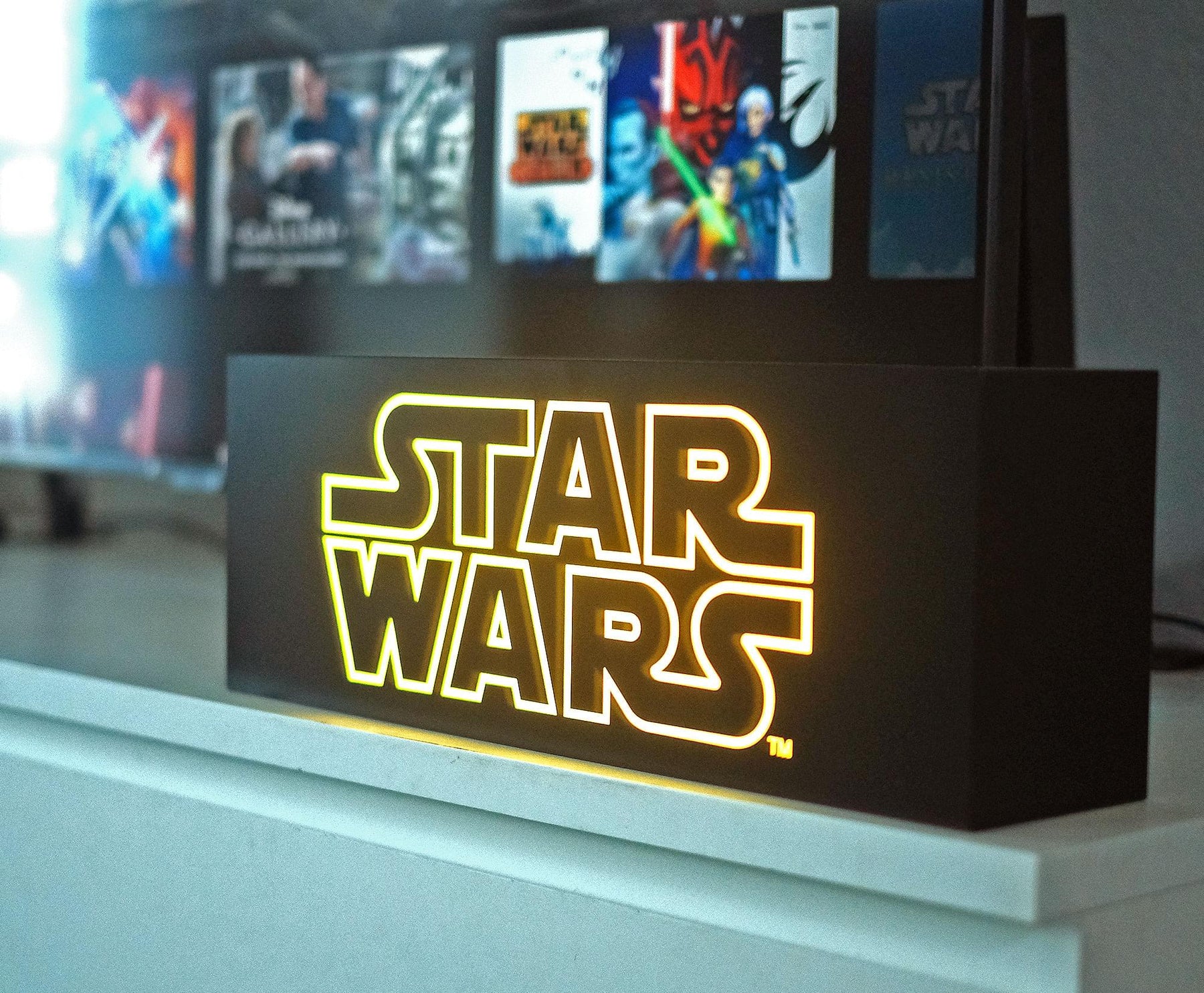 Star Wars Official Logo 17-Inch Light Box | Electric/USB Mood Light