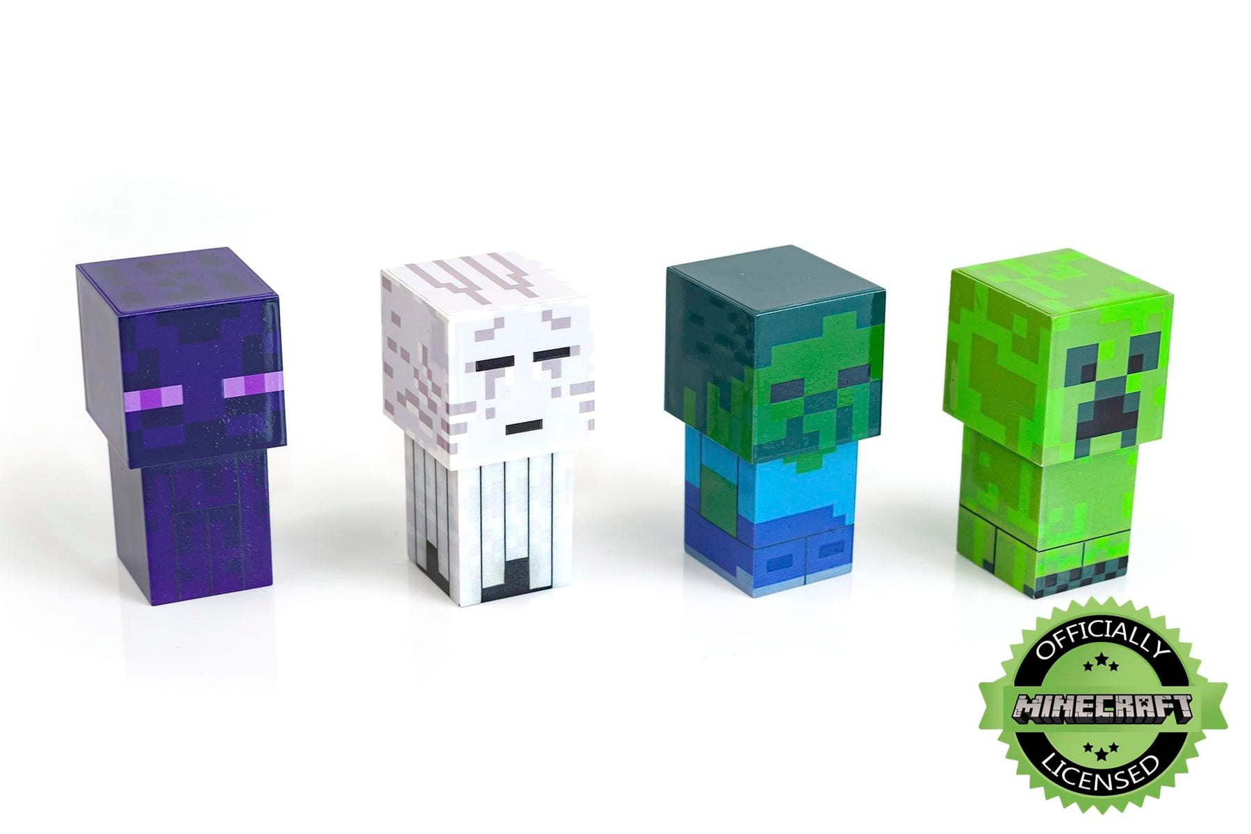 Minecraft Mini Mob 4-Piece Figure Mood Light Set | Battery Operated