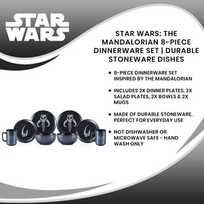 Star Wars The Mandalorian 8-Piece Limited Edition Stoneware Dinnerware Set