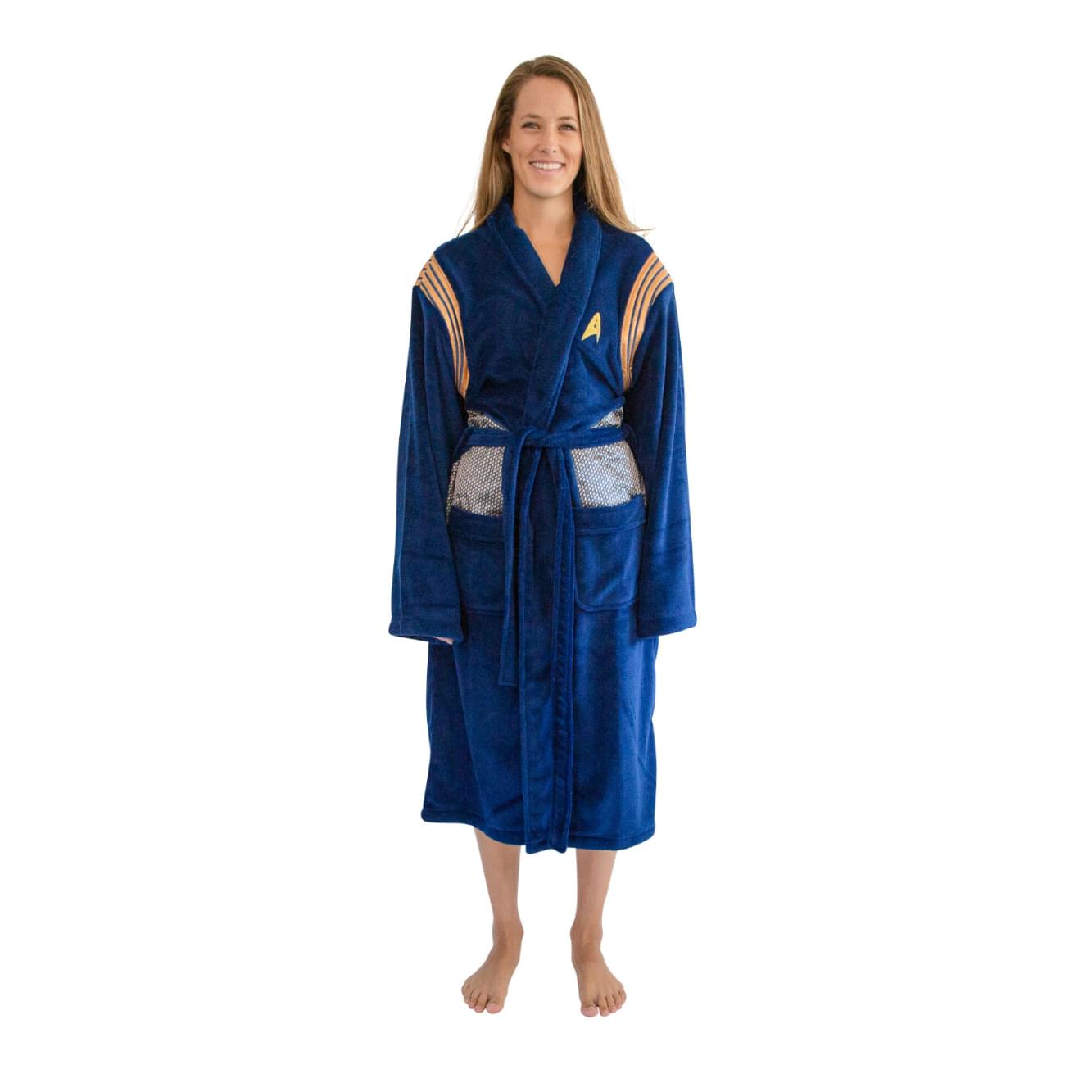 Star Trek: Discovery Bathrobe for Adults | One Size Fits Most