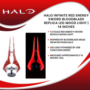 Halo Infinite Red Energy Sword Bloodblade Replica Mood Light | Toynk Exclusive