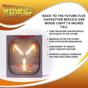 Back to the Future Flux Capacitor Replica USB Mood Light | 6 Inches Tall