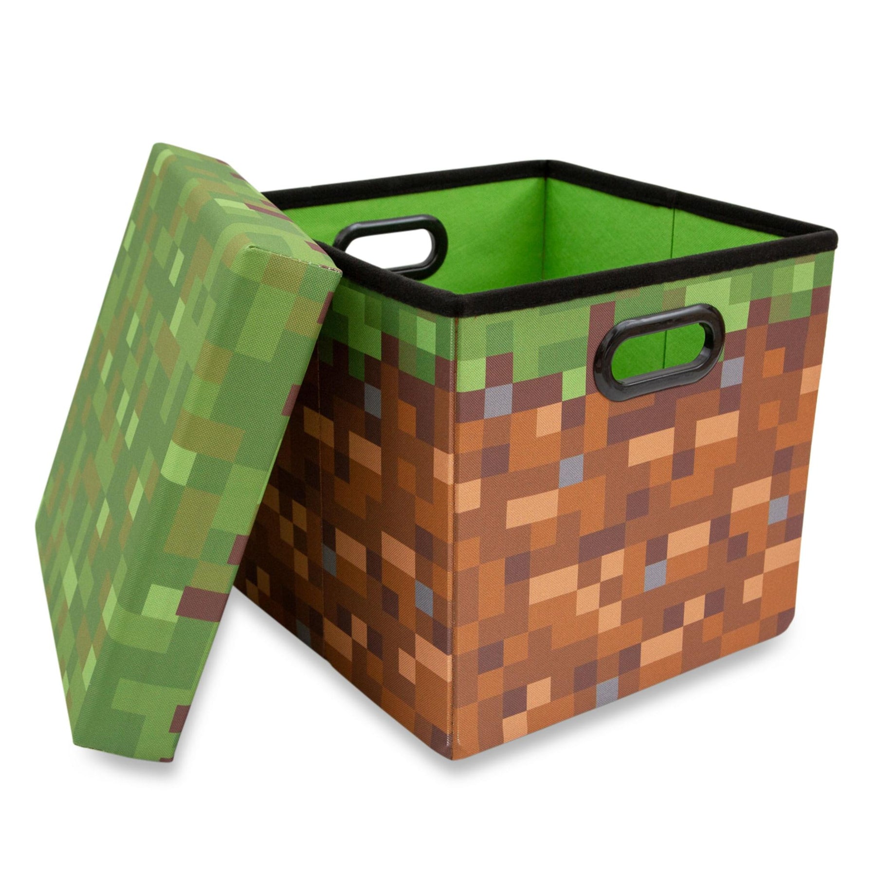 Minecraft 13-Inch Fabric Storage Bin Cube Organizers With Lids | Set of 4