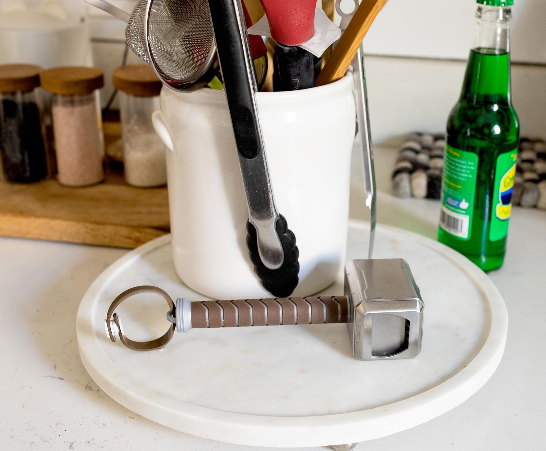 Marvel Thor Metal Mjolnir Bottle Opener With Etched Enchantment