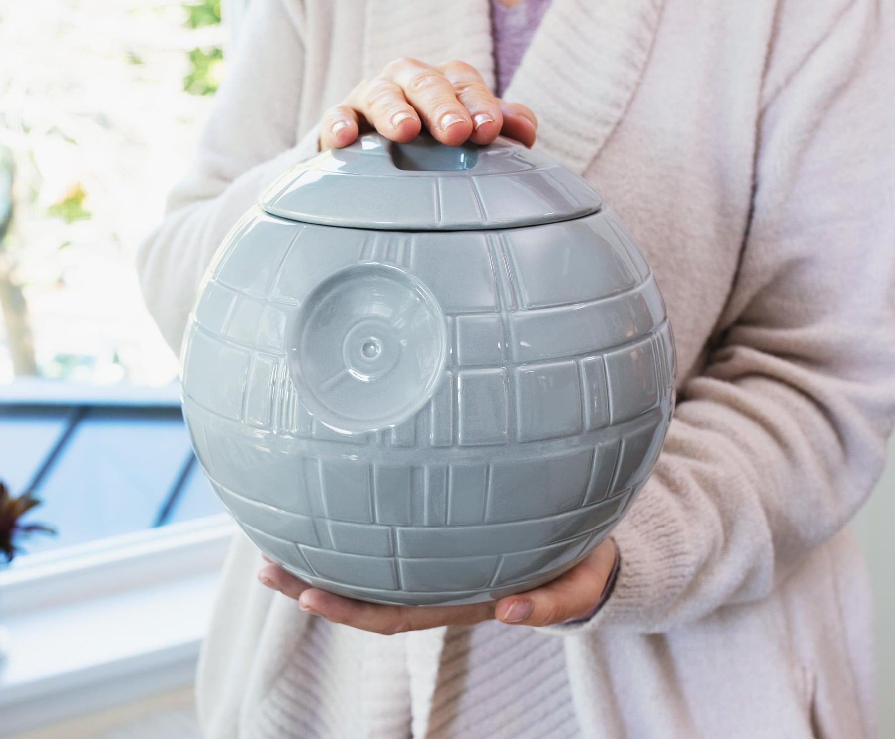 Star Wars Death Star Ceramic Cookie Jar Container | 10 Inches Tall