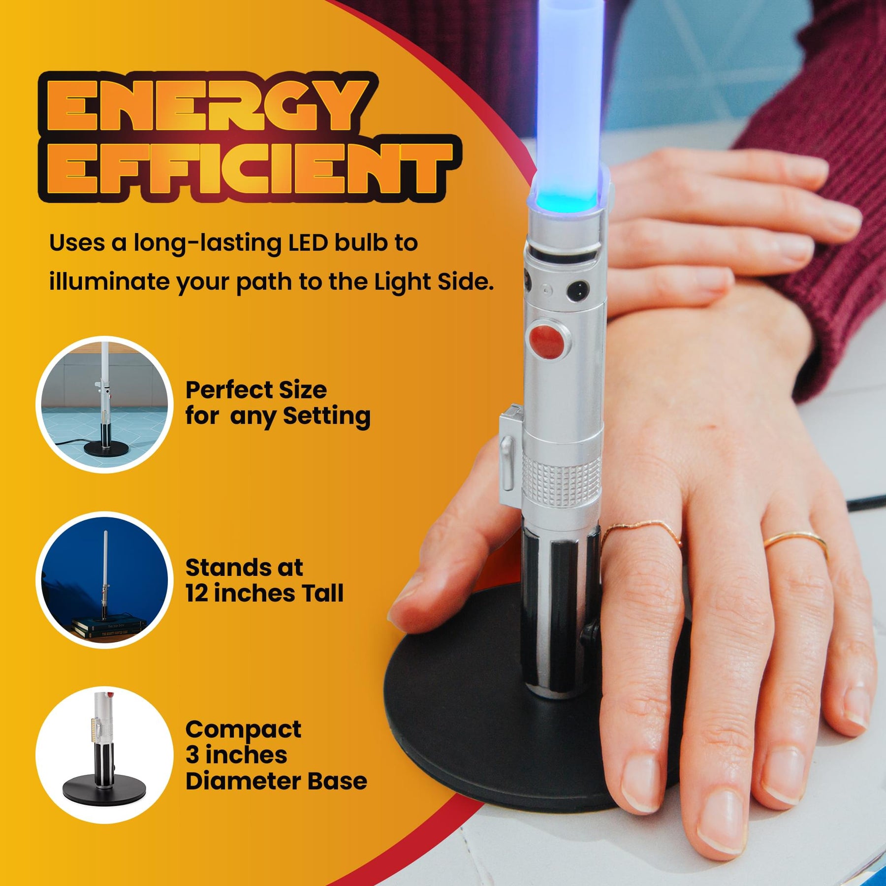 Star Wars Luke Skywalker Lightsaber 12-Inch Desktop LED Mood Light