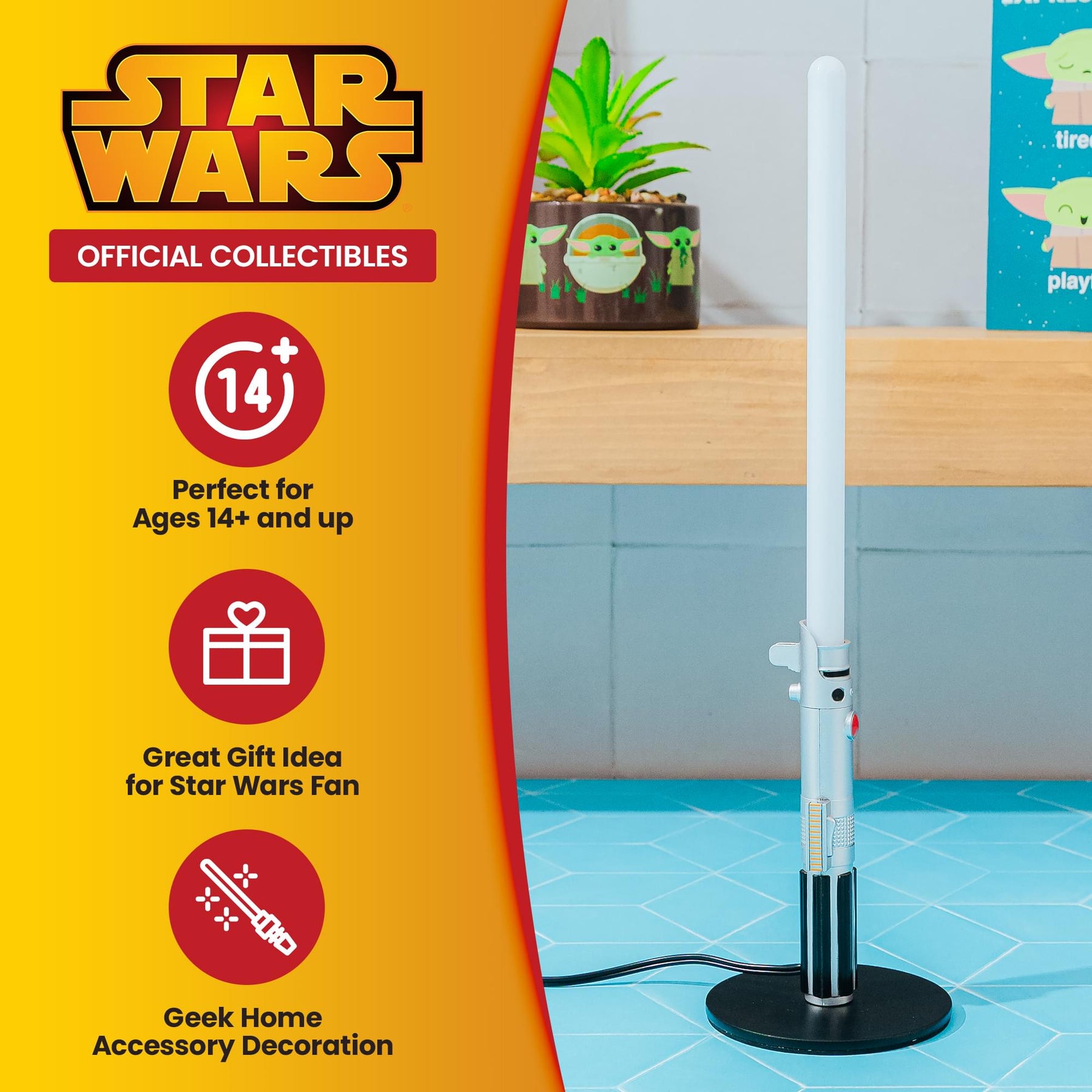 Star Wars Luke Skywalker Lightsaber 12-Inch Desktop LED Mood Light