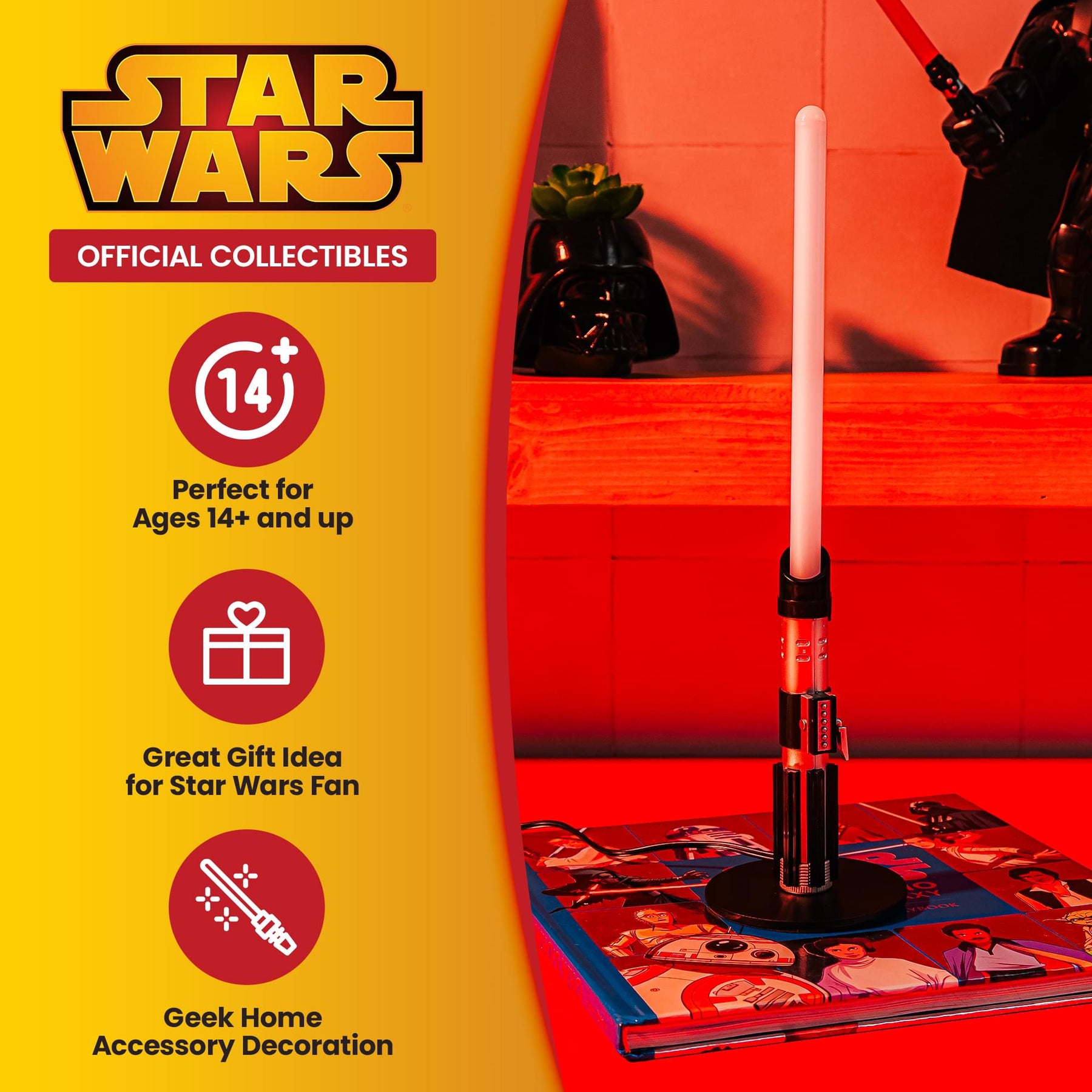 Star Wars Darth Vader Lightsaber 12-Inch Desktop LED Mood Light