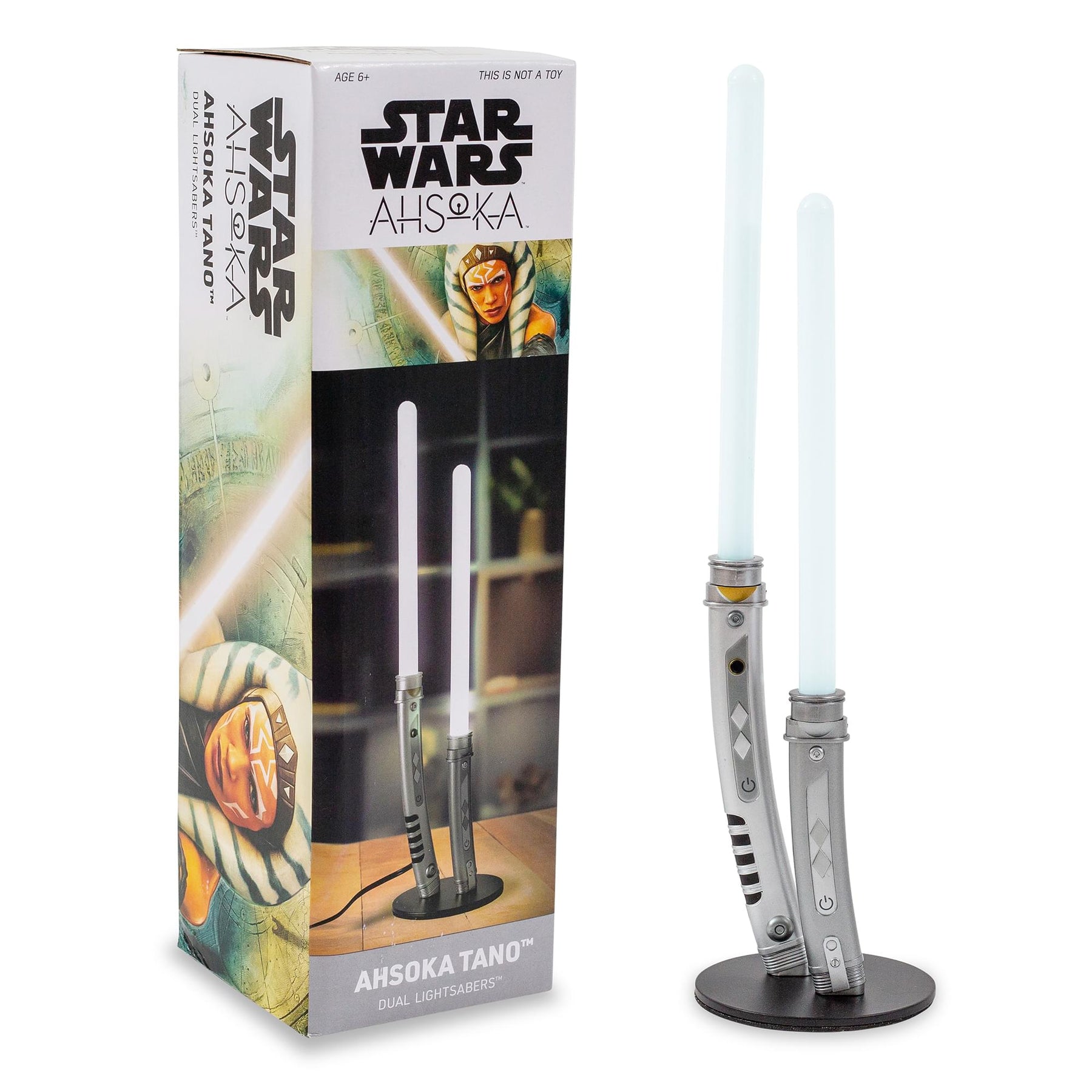 Star Wars Ahsoka Tano White Dual Lightsabers 12-Inch Mini LED Mood Light