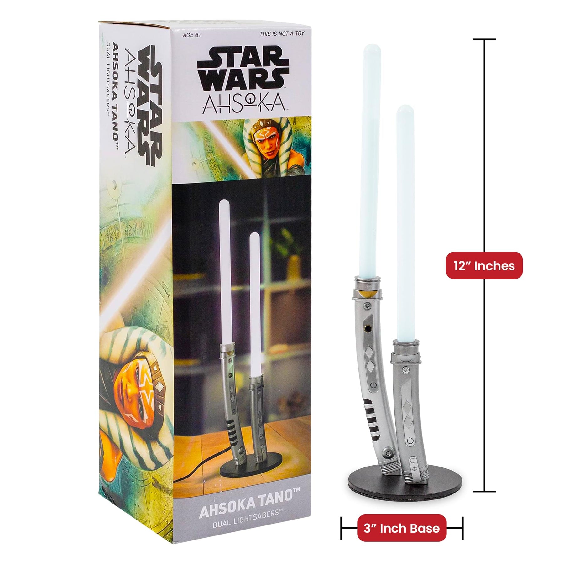 Star Wars Ahsoka Tano White Dual Lightsabers 12-Inch Mini LED Mood Light