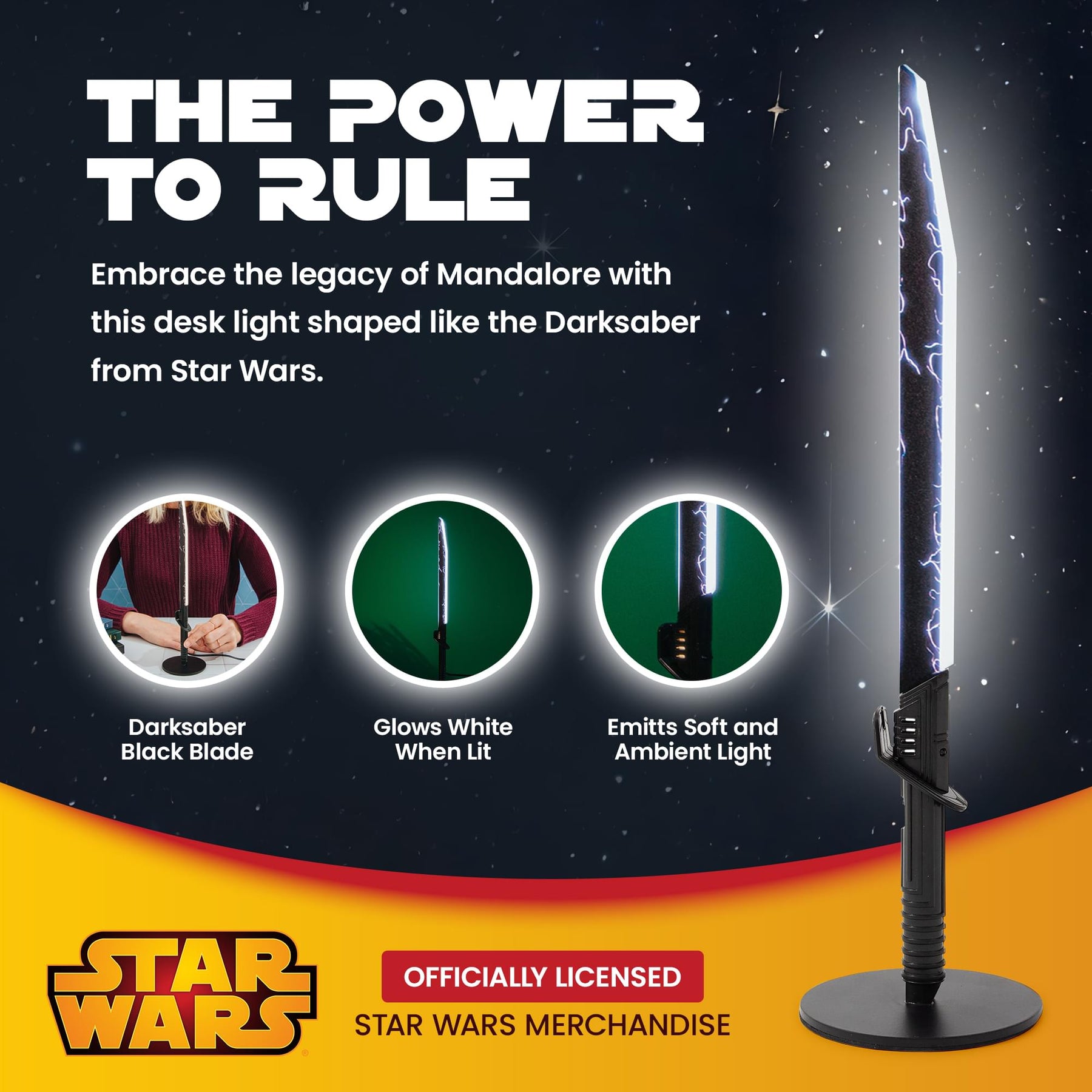 Star Wars Darksaber 12-Inch Desktop LED Mood Light