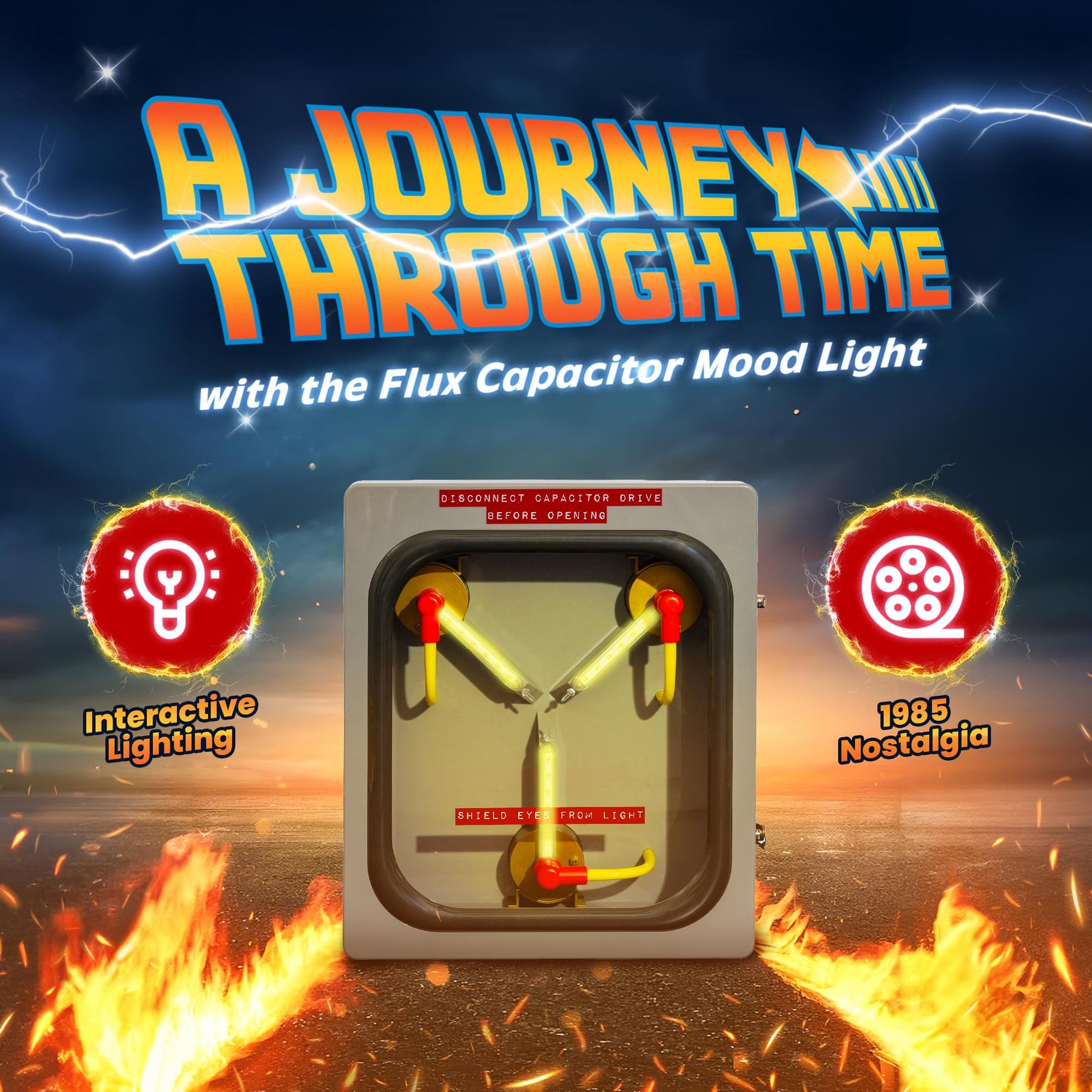 Back To The Future Life-Size 1/1 Scale Flux Capacitor Replica 12-Inch LED Mood Light