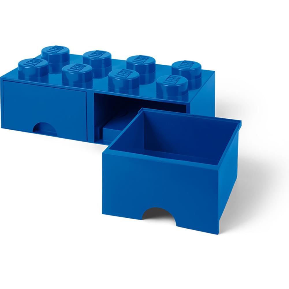 Lego Storage Brick 2 Drawer Bright Blue