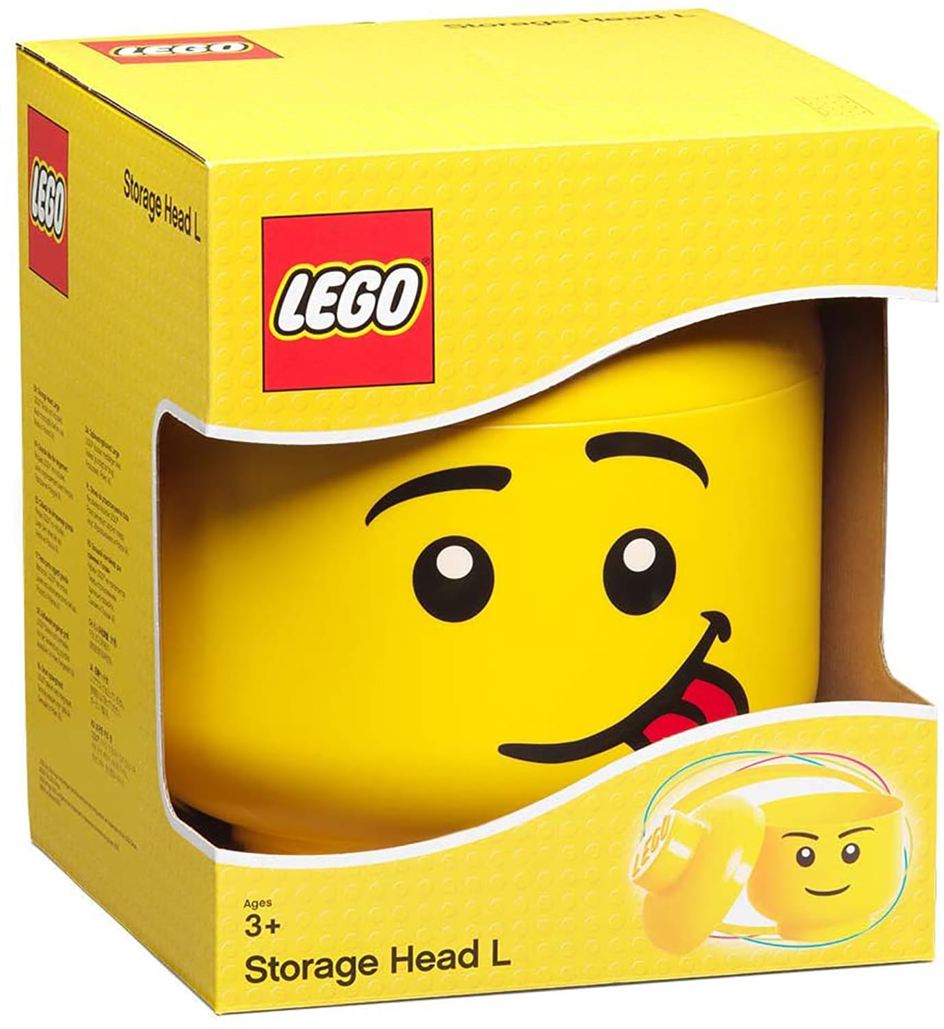 LEGO Large 9 x 10 Inch Plastic Storage Head | Silly