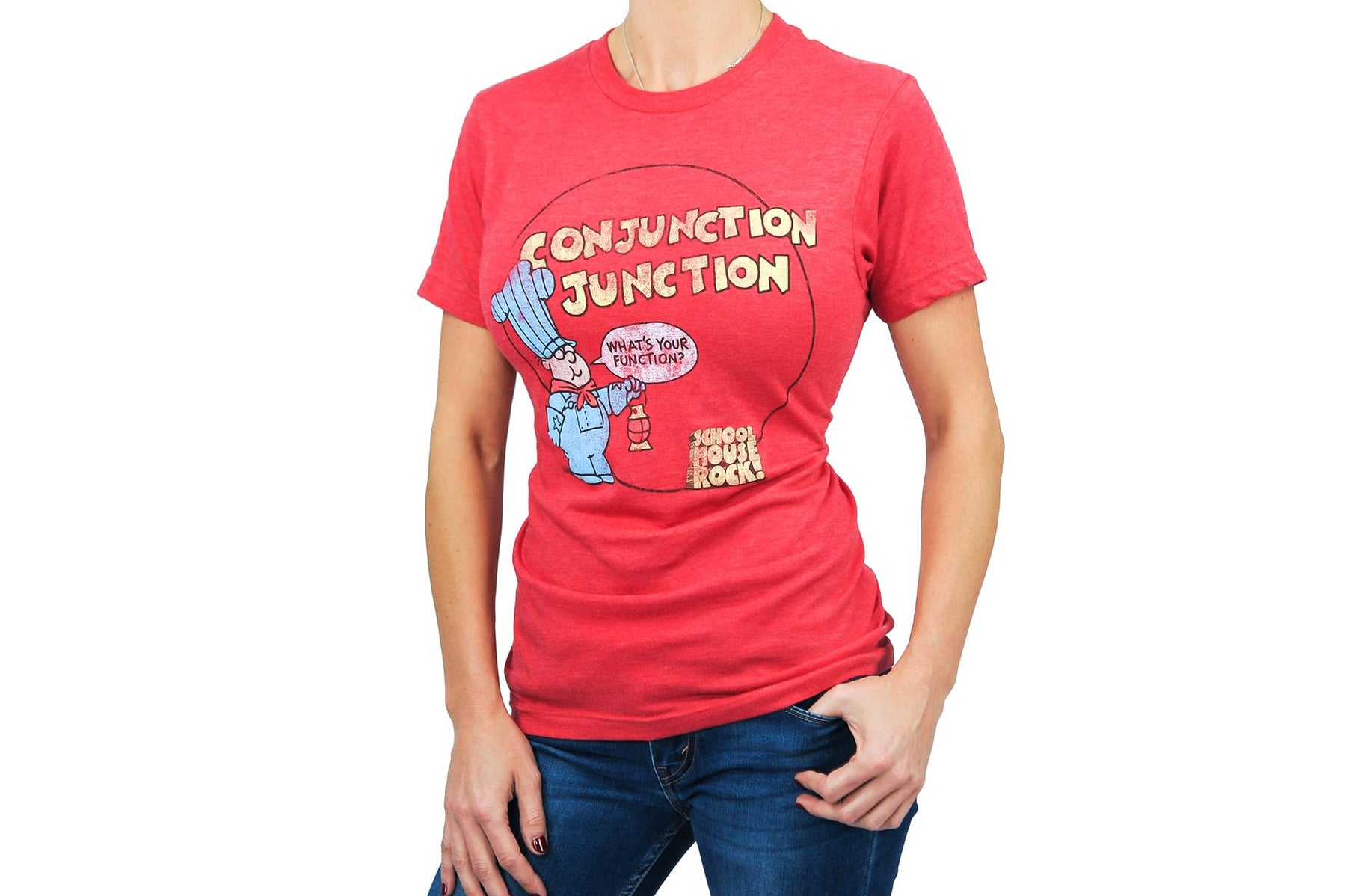 Schoolhouse Rock! “Conjunction Junction” Adult T-Shirt - Red