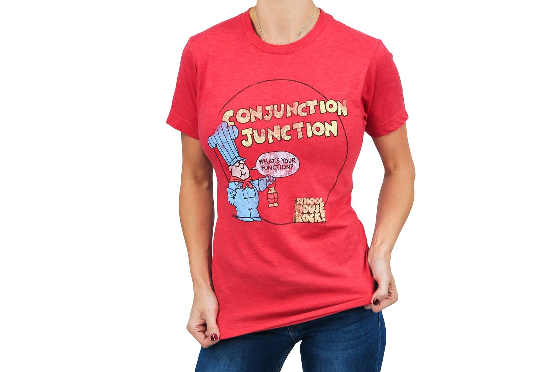 Schoolhouse Rock! “Conjunction Junction” Adult T-Shirt - Red