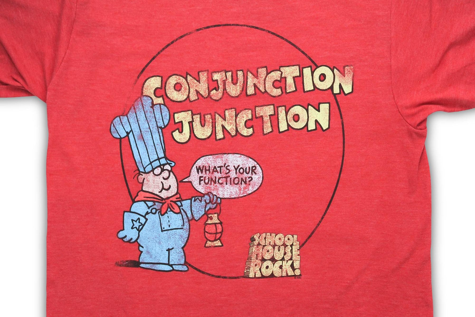 Schoolhouse Rock! “Conjunction Junction” Adult T-Shirt - Red