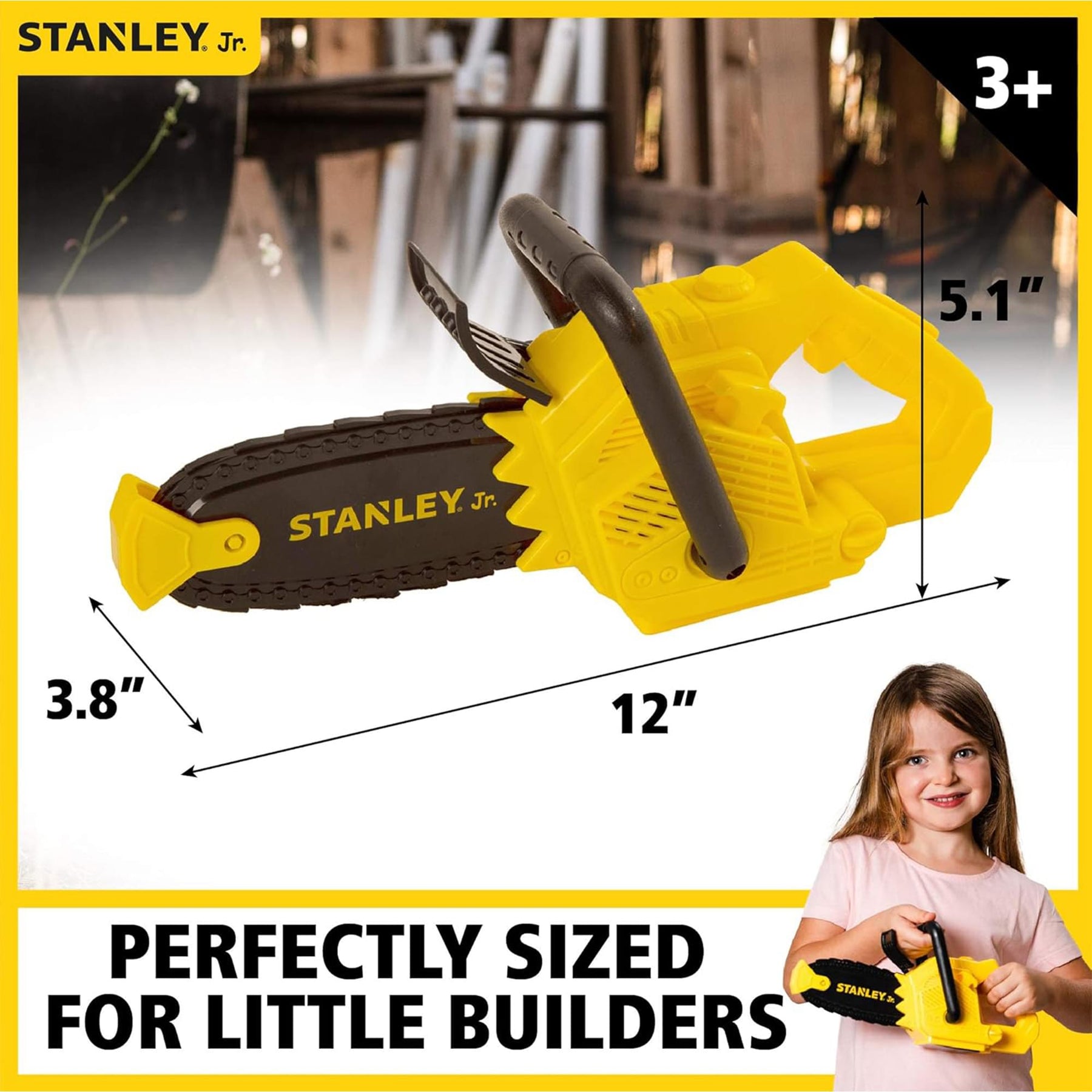 Stanley Jr. Battery Operated Toy Small Blade Chainsaw