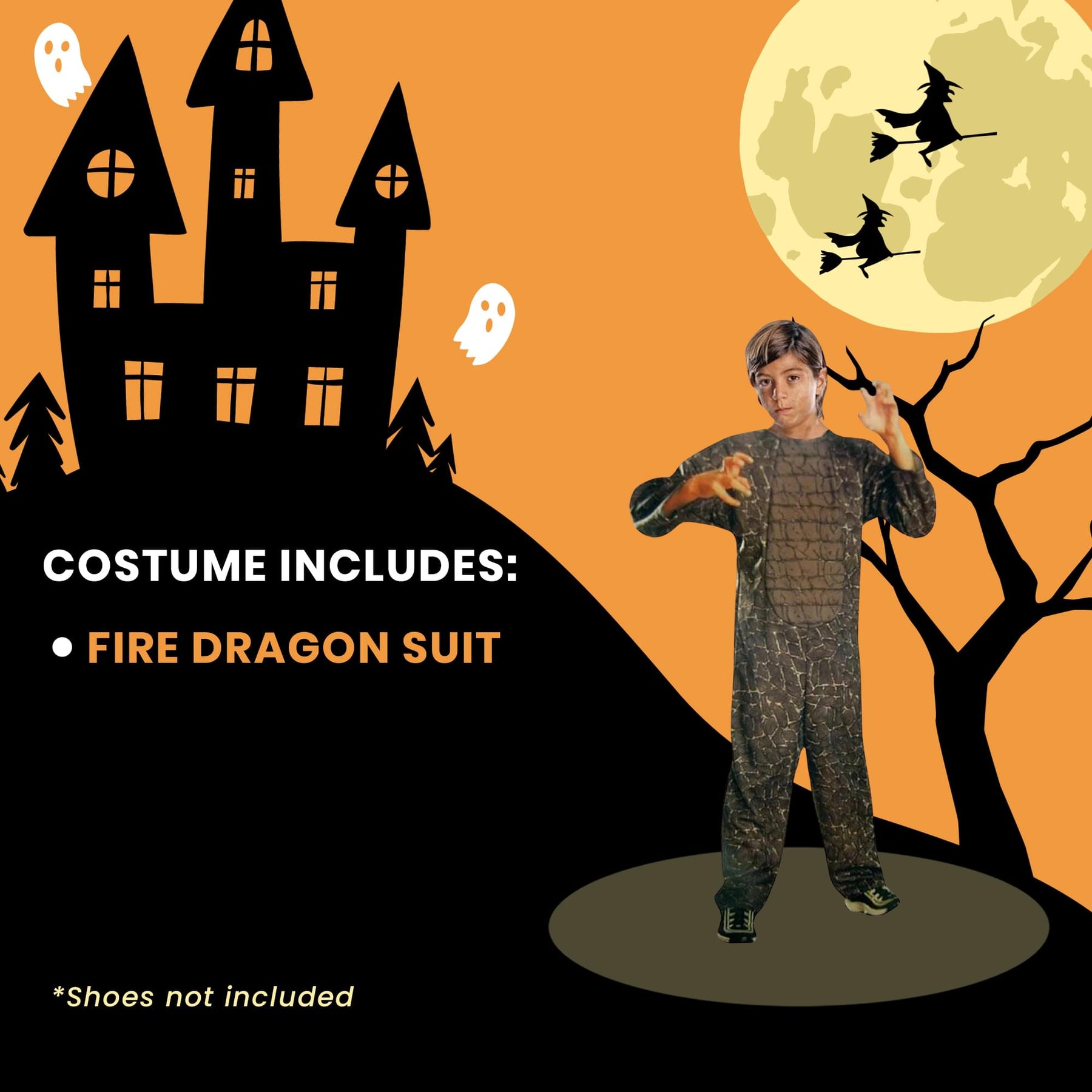 Fire Dragon Child Costume