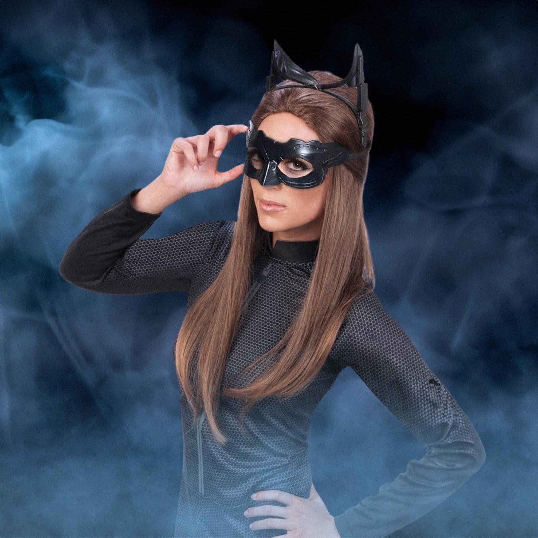 Catwoman Deluxe Goggles & Mask Costume Accessory Kit Adult