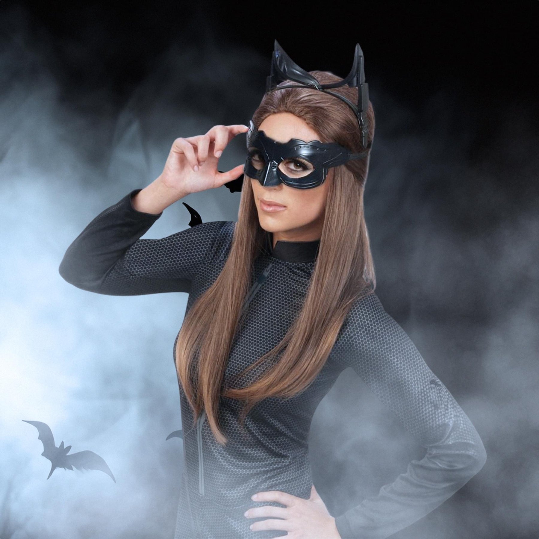 Catwoman Deluxe Goggles & Mask Costume Accessory Kit Adult