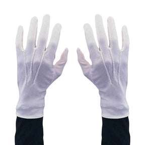 Stretch Nylon White Santa Gloves