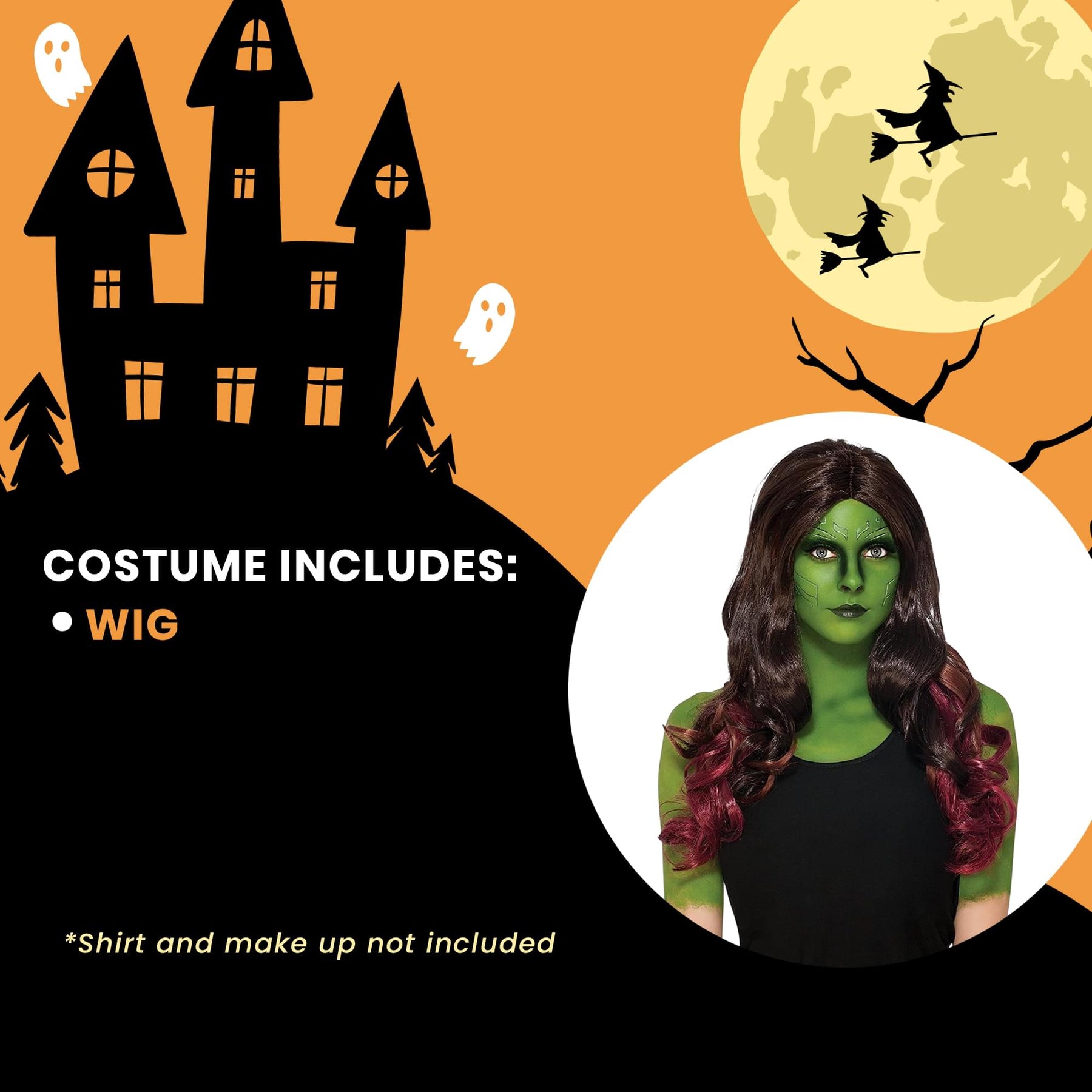 Guardians of the Galaxy Vol 2 Gamora Wig Adult Costume Accessory