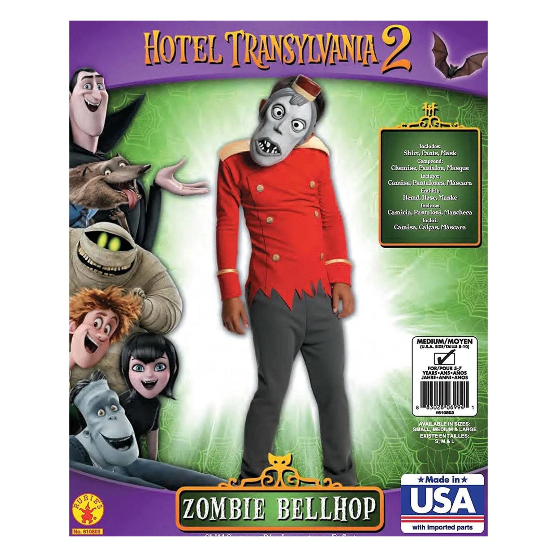 Hotel Transylvania 2 Zombie Bell Hop Child Costume