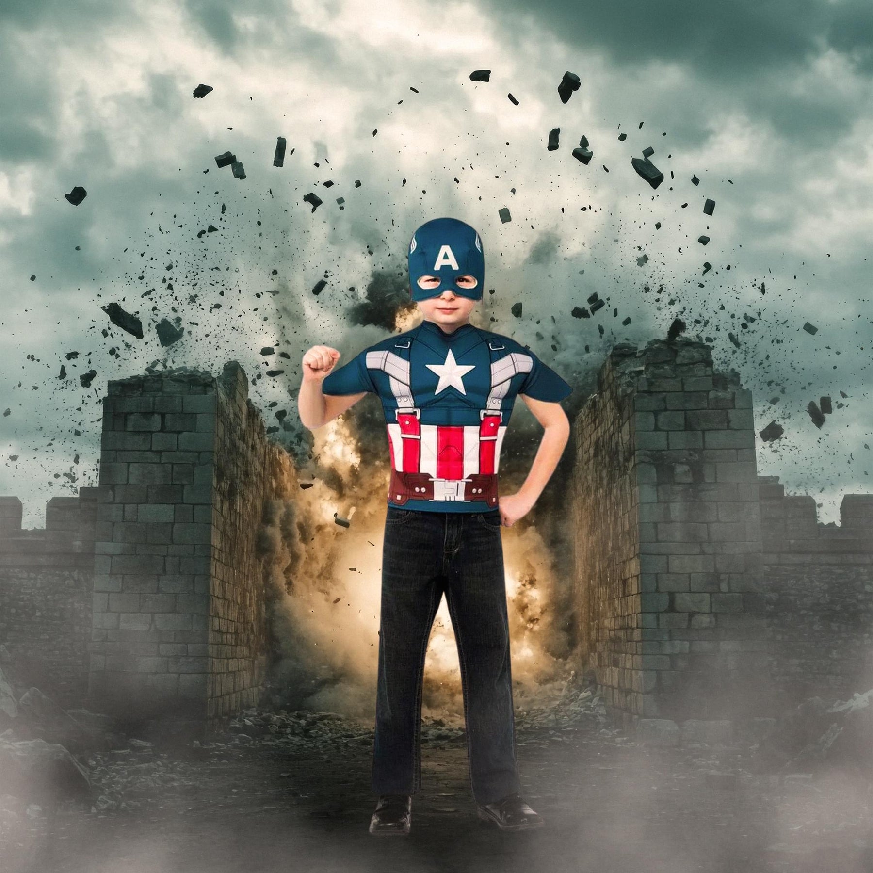 Winter Soldier Marvel Retro Muscle Captain America Child Costume