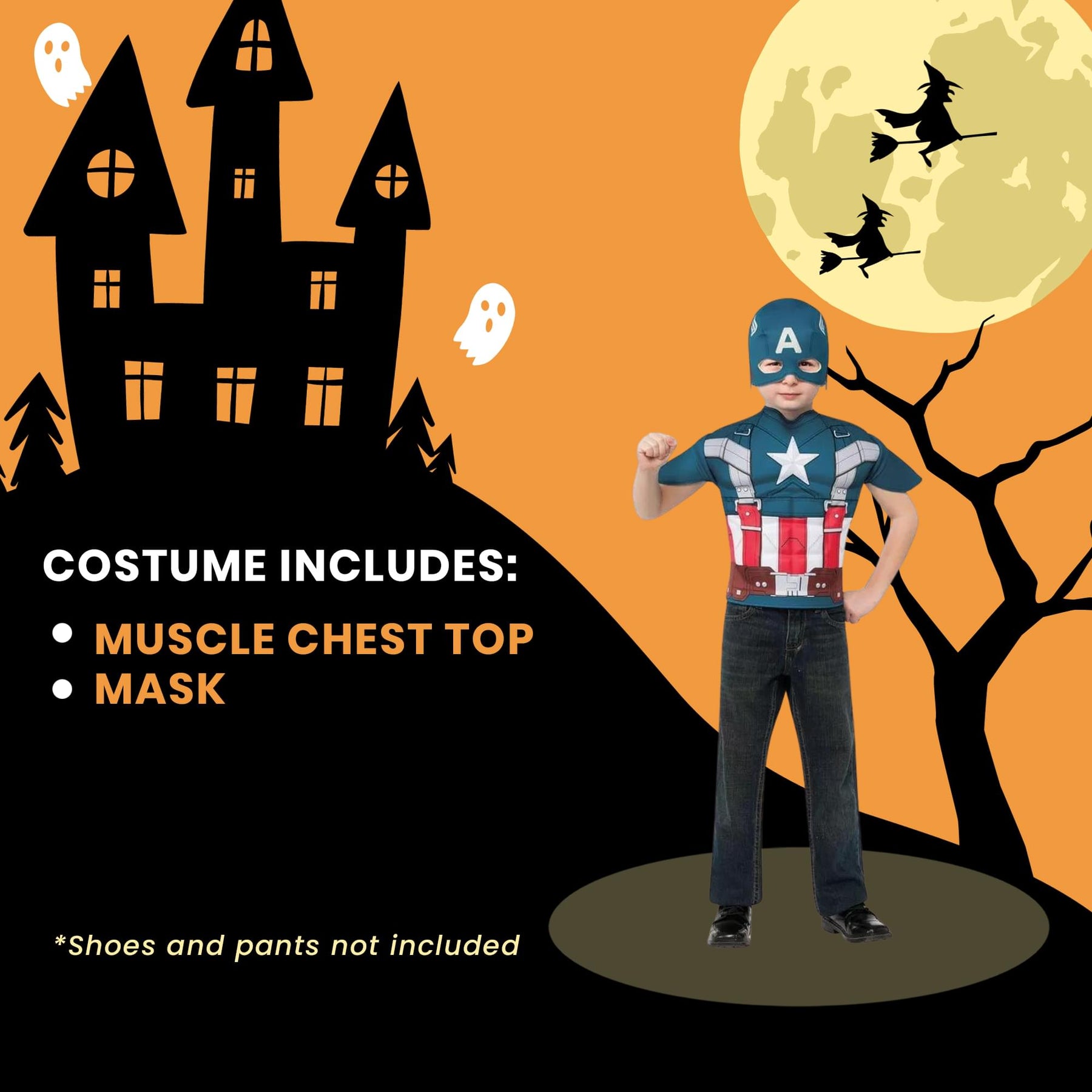 Winter Soldier Marvel Retro Muscle Captain America Child Costume