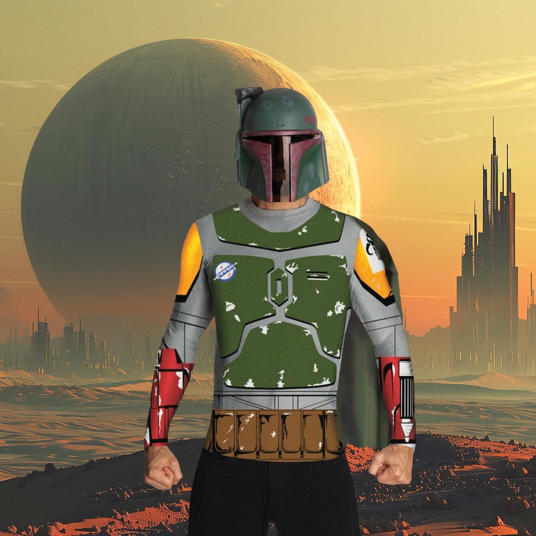 Star Wars Boba Fett Shirt & Mask Costume Set Child