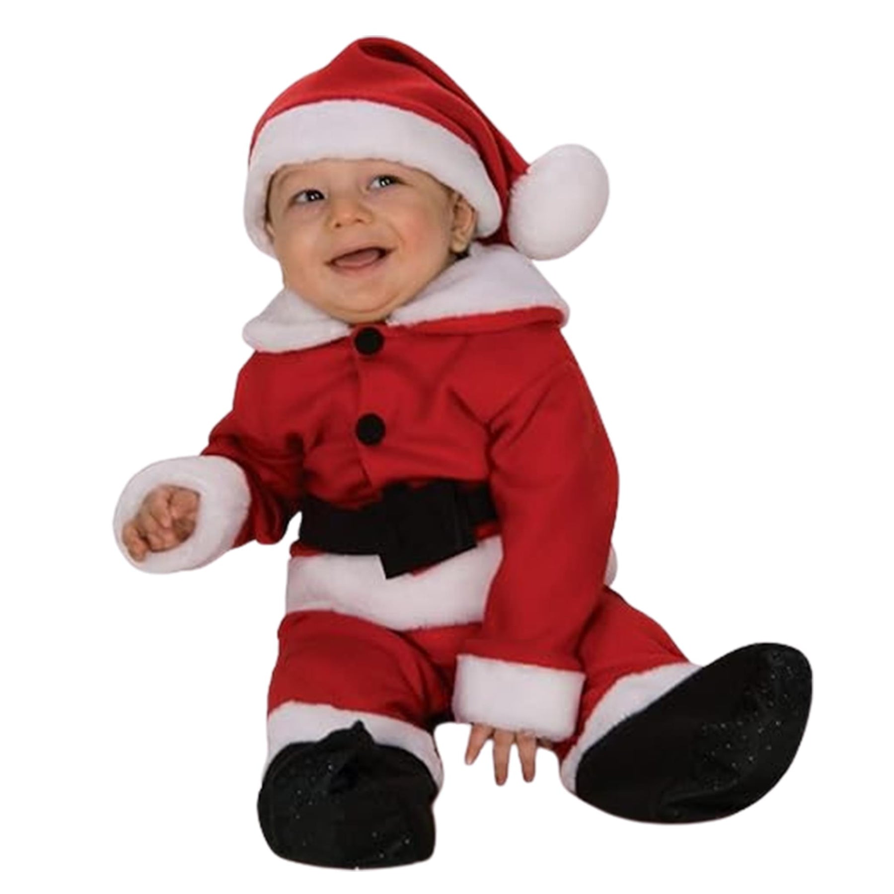 Fleece Santa Costume With Belt Newborn Child