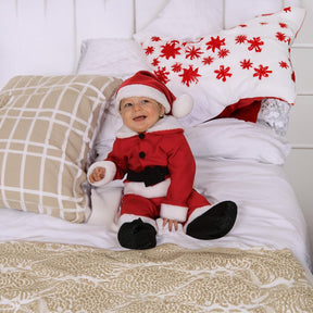 Fleece Santa Costume With Belt Newborn Child