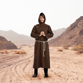 Brown Monk Robe Costume Adult