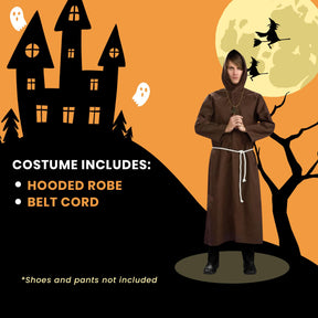 Brown Monk Robe Costume Adult