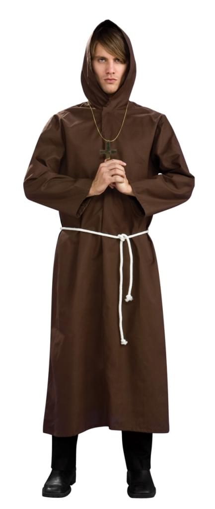 Brown Monk Robe Costume Adult