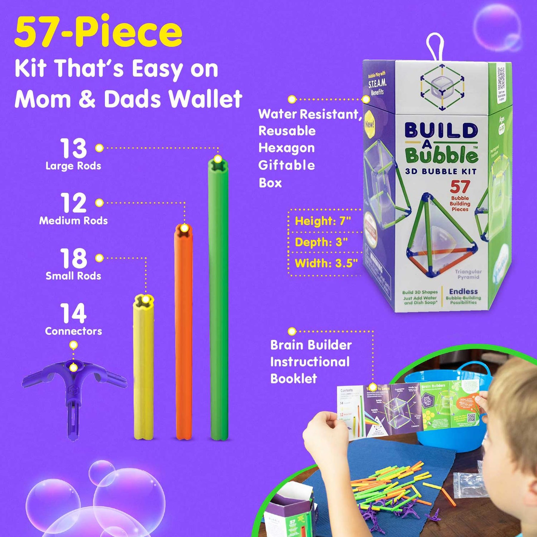 WOWMAZING Build-a-Bubble Maker Kit