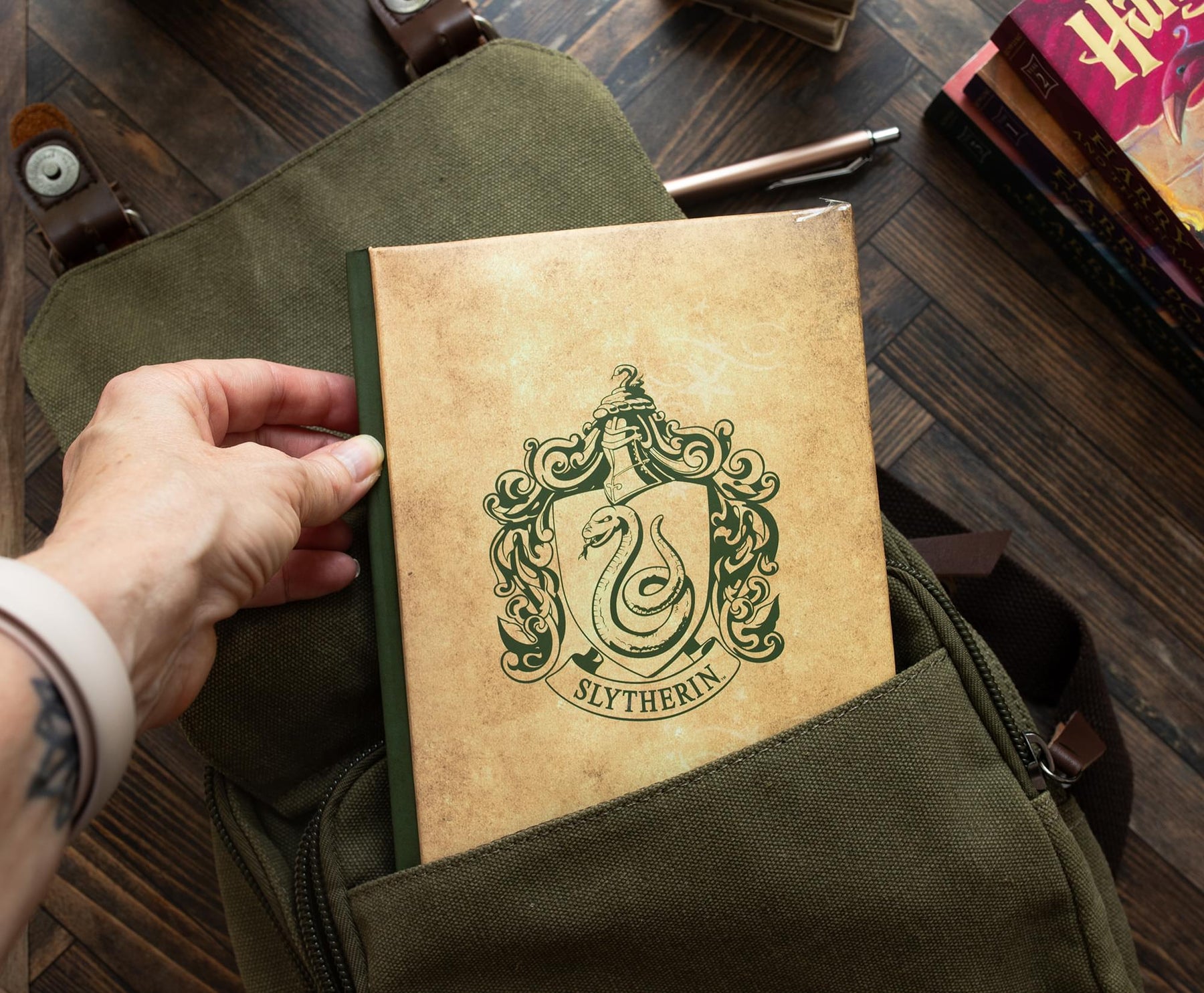 Harry Potter House Slytherin Light-Up Hardcover Notebook